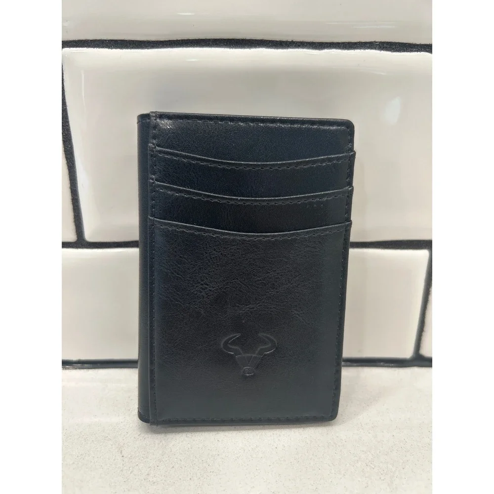 BULLIANT Men Slim Full Grain Wallet-Magnetic Closure-RFID Blocking 11 Cards